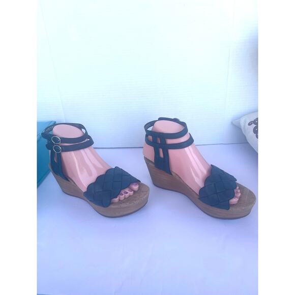 Baretraps Melyssa Blue Vegan Double Ankle Strap Platform Comfort Sandals 7.5 - Picture 2 of 12